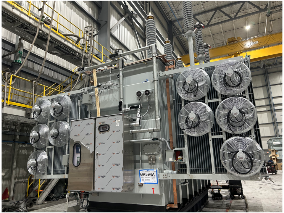 Power distribution transformer.