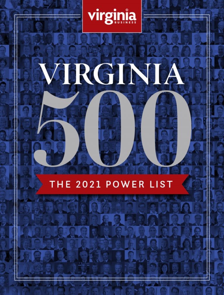 Cover of Virginia Business Magazine "Virginia 500 - The 2021 Power List."