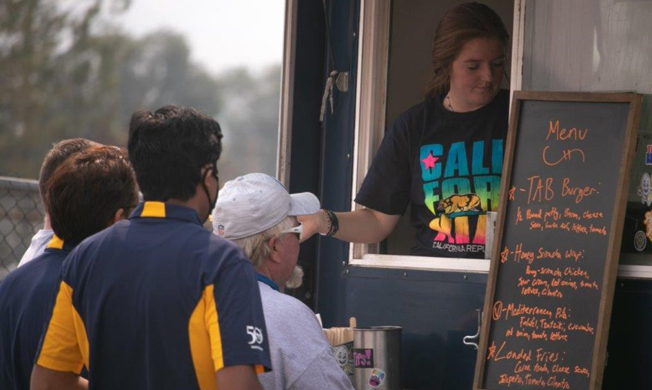 Pocatello, Idaho employees visit onsite food truck.