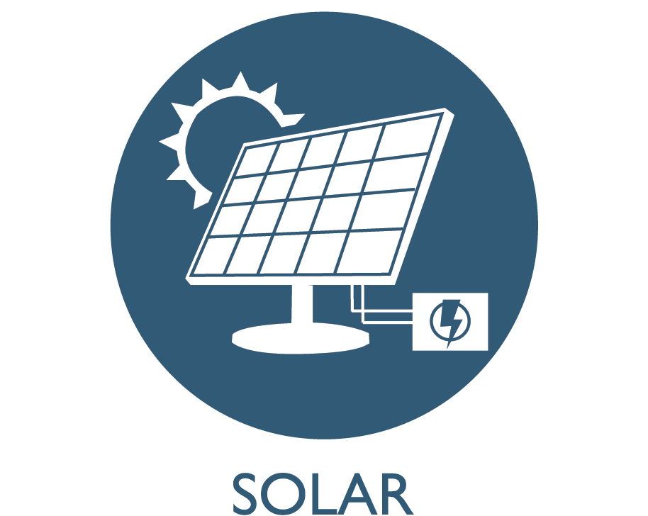 Icon of solar panels.