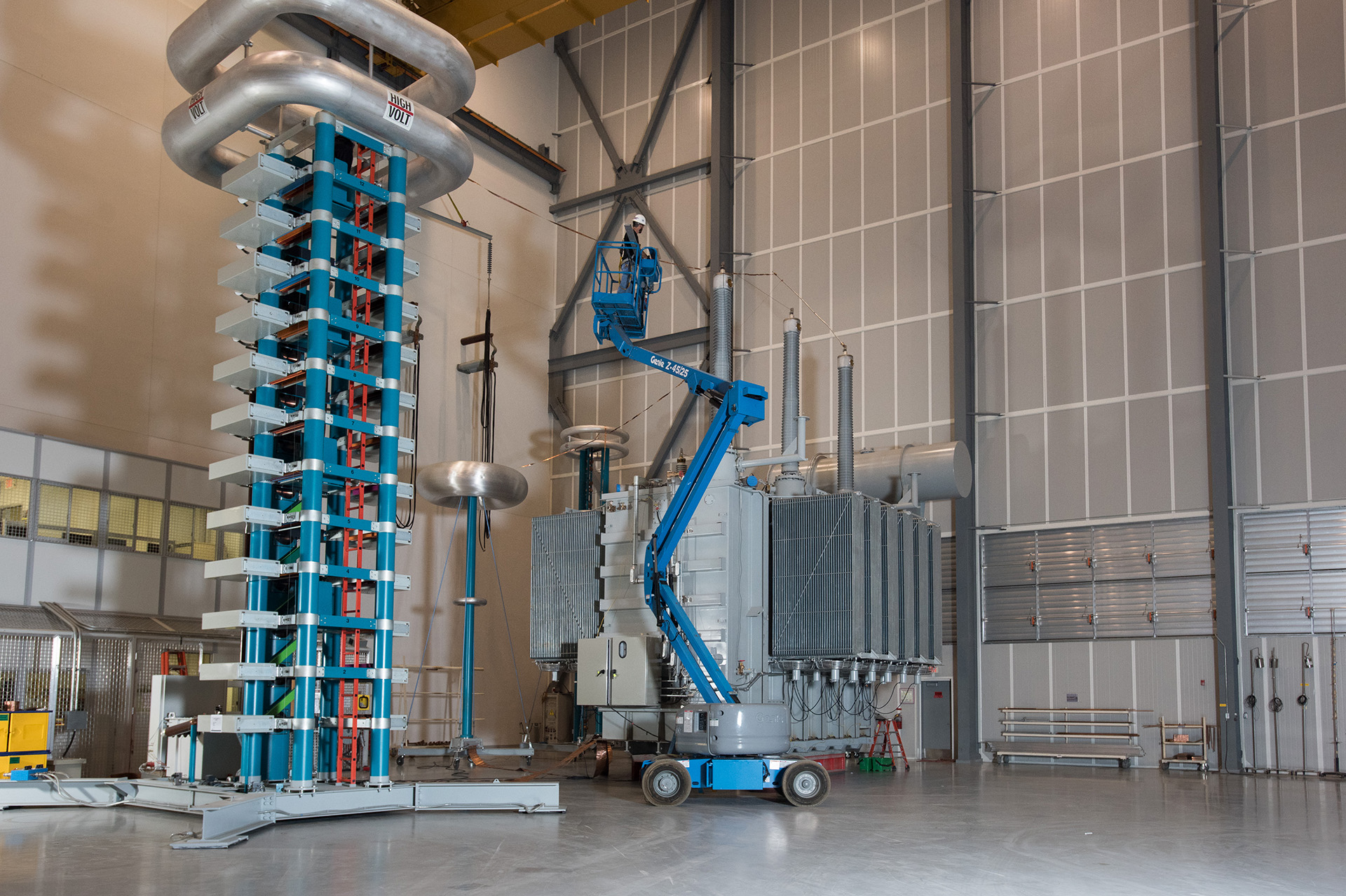 Empty testing room for large transformers.