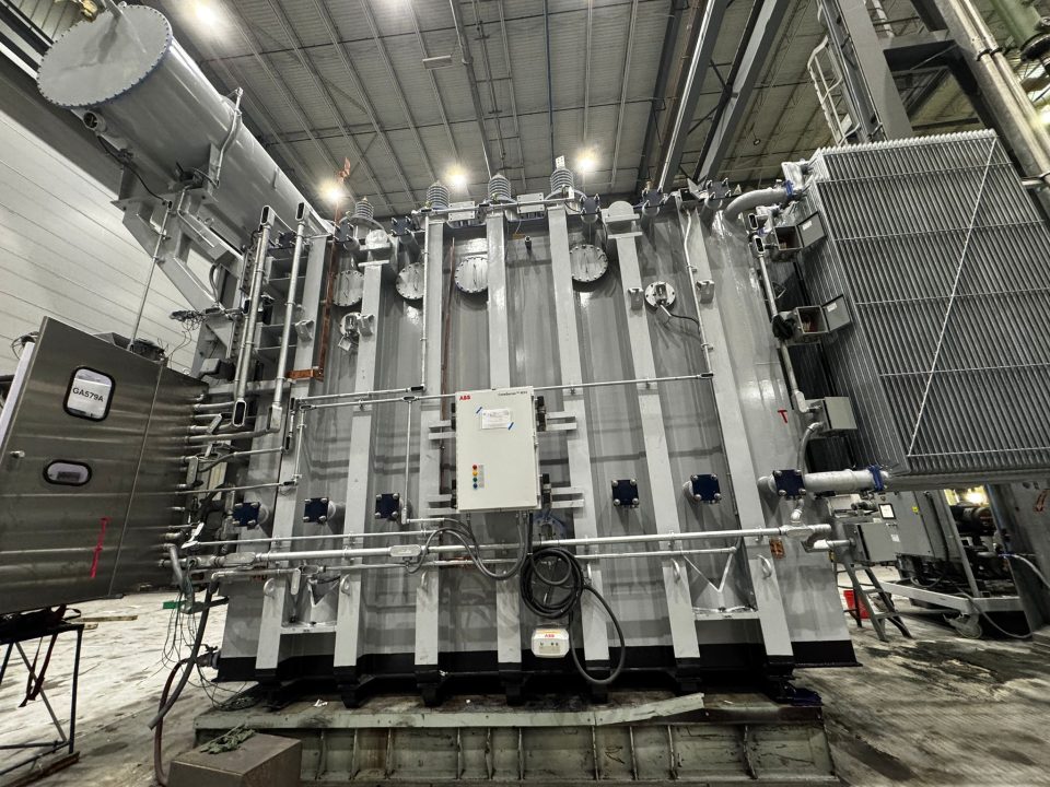 Energy substation transformer.