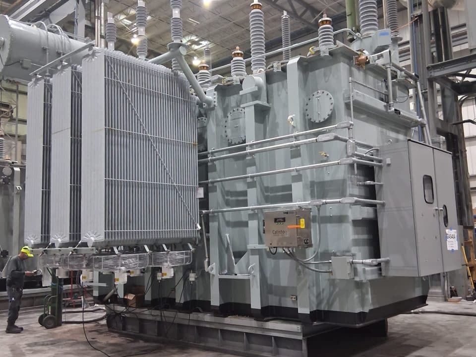 Solar step up transformer in Ricon, Georgia.